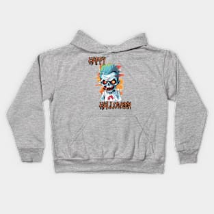 Spooky Zombie Boy Happy Halloween Kids Hoodie